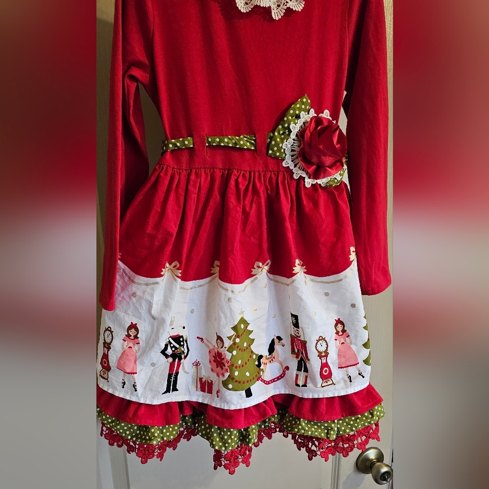 Counting Daisies Designer Girls Darling Christmas Nutcracker Dress Size 4/5 - Picture 2 of 7
